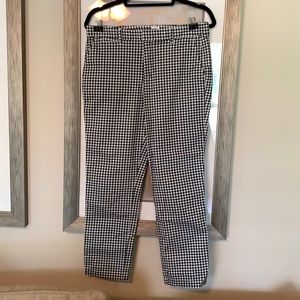 Black gingham pants